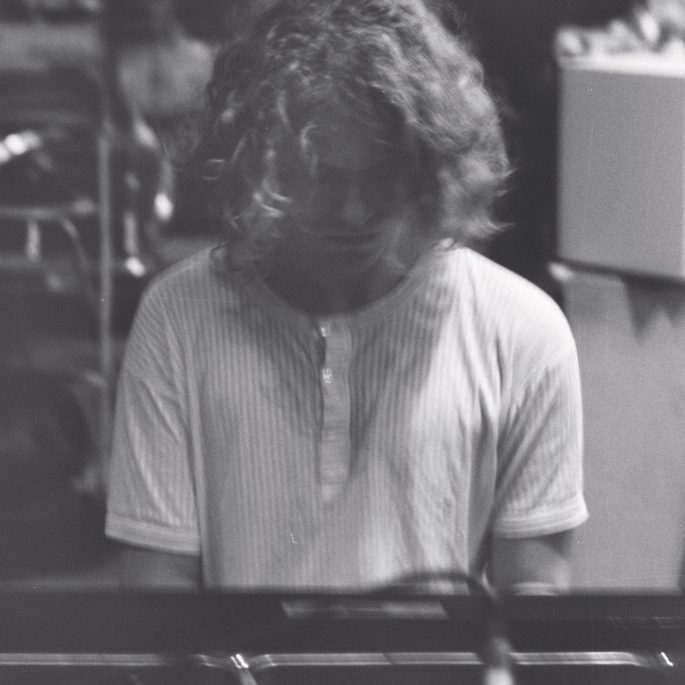 Johann Fritsche Plays Piano at Zentrifuge Studio Berlin Johann Fritsche Plays Piano in black and white